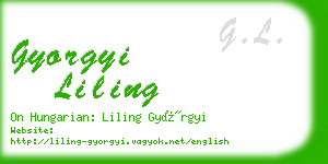 gyorgyi liling business card